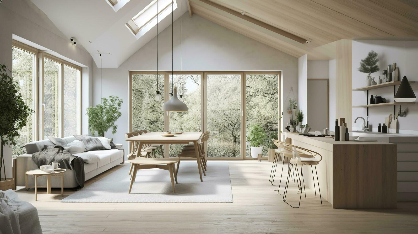 Open plan living rendered image